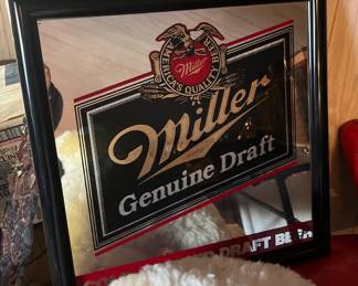 Miller Draft advertising mirror