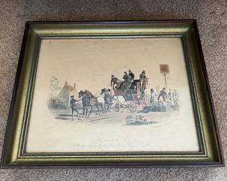 CB Newhouse hand coloured aquatint 1 of 2