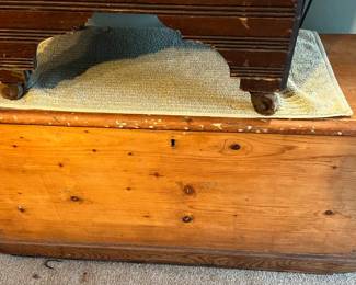 Handmade pine blanket box