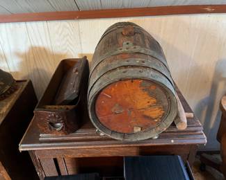 Old mini wine barrel