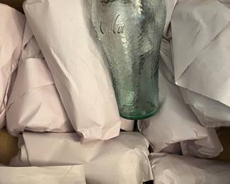 Green coca cola pebble glasses