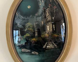 Reverse glass painting 