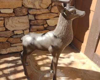bronze stag statue