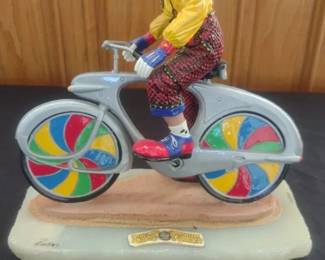 Ron Lee Limited Edition Barnum Bailey Clown on a Bicycle