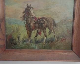 A Fugitive, an oil on canvas