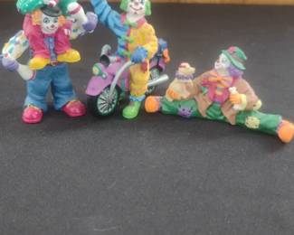 collection of clown figurines