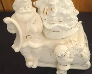 PORCELAIN SANTA SLEIGH