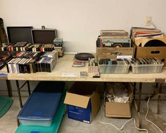 vinyl records and 8-tracks