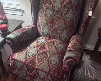 pair of recliners, newly recovered