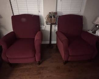 pair reclining chairs