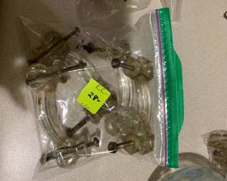 #165	Antique 4 Glass handles 	 $28.00 			
