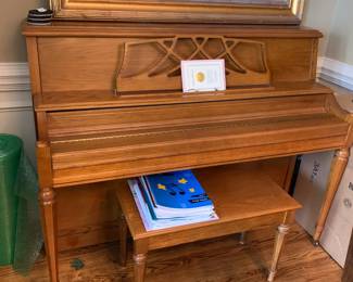 #5	baldwin piano with stool, oak, you move	 $75.00 			
