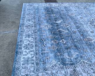 #88	Blue & White Patterned Rug 9x12 w/non-skid Back - Polyester	 $40.00 			
