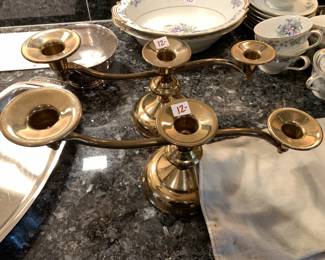 #58	Pair of Brass Candleholders	 $24.00 			
