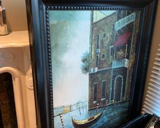 #140	Large oil on Canvas of Venice Painting Framed - 48x56	 $100.00 			
