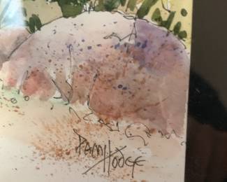 #24	original watercolor by Pam Hodge 20x24	 $40.00 			
