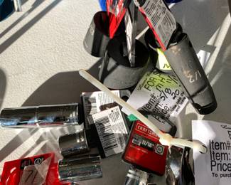 new with tags                                                                                       #69	craftsman Metric Sockets - 18, 17, 15, 13, 12 ,11 and 9	 $40.00 			
#70	Craftsman Sockets  5/8", 11/16", 11/16" set 	 $20.00 			
#71	Craftsman Black Sockets -  1", 1 3/16", 1/2" ad 3/16" 	 $25.00 			
#72	Craftsman 15mm, 9mm and 11mm Sockets	 $15.00 			
#73	Craftsman Sockets - 7/8", 11/16, 9/16" and 1/2"	 $20.00 			
#74	Craftsman Sockets - 9/16", 7/8", 5/8" and 1/2"	 $20.00 			
#75	Craftsman Sockets - 25mm, 22mm, 12mm, 14mm, and 15mm	 $30.00 			
#76	Craftsman Sockets - 12mm., 17mm, 14mm, 11mm, and 10mm	 $30.00 			
#77	Craftsman Sockets - 5/8,  1/2",  9/1, 6", 11/16"	 $30.00 			
