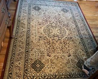 #7	machine made silk rug burgundy and cream, 62x91	 $125.00 			

