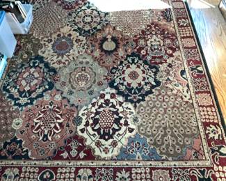 #29	machine made black and burgundy rug 5'x8'	 $75.00 			
