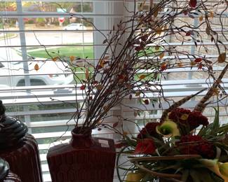 #145	Red Vase w/Branches - 10" Tall	 $25.00 			
