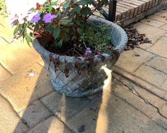 #39	Concrete Basketweave Pot - 19x12	 $30.00 			
