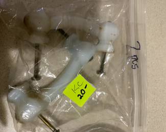 #164	Antique 2 White Glass Handles	 $20.00 			
