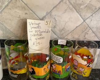 #51	Vintage Peanuts McDonalds Set of 4 Glasses	 $25.00 			
