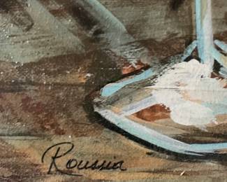 #137	Oil of Wine Bottles Framed - 41x30 - Signed	 $65.00 			
