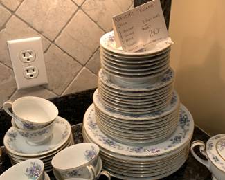 #57	Noritake "Violette" China - Mixed Set - 46 pieces	 $150.00 			
