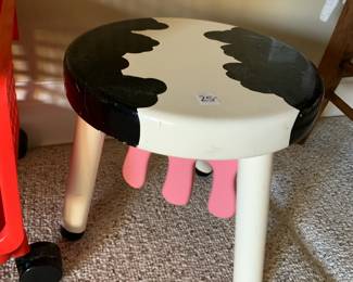 #102	Wooden Cow Stool w/udders	 $25.00 			
