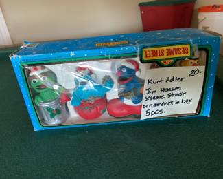 #106	Sesame Street Christmas Ornaments	 $20.00 			

