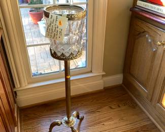 #124	Italian William Adams Lead Cut Crystal on Silver Plated Stand Champagne Ice Bucket - 34" 	 $350.00 			
