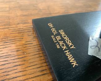 #27	Sikorsky UH60L Black Hawk model helicopter 1:48	 $60.00 			

