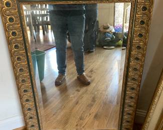 #9	gold and black beveled mirror 28x41	 $150.00 			
