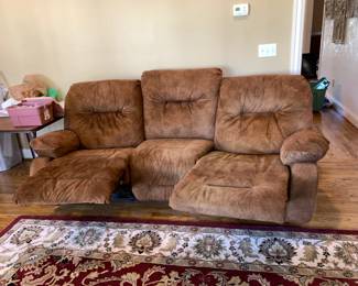 #17	microfiber double recliner sofa 82" long	 $125.00 			
