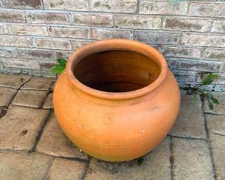 #48	Orange Painted Terra Cotta Pot (for water hose with side hole) - 17x13	 $30.00 			
