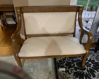 #174	Wood Bench w/Newly Recovered Cream Fabric - 48" Wide	 $375.00 			
