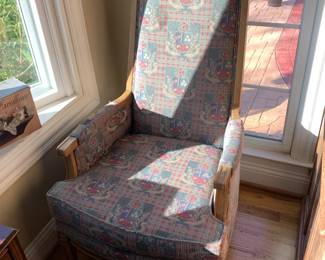 #28	midcentury club green and blue chair	 $35.00 			
