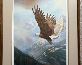 Tom Heflin Signed & Numbered Eagle Framed Print