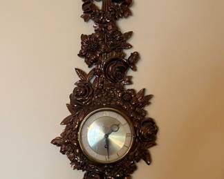 Vintage Syroco Gilded Wall Clock
