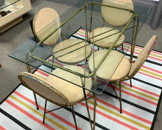 MCM Salterini Glass Dining Table + Chairs