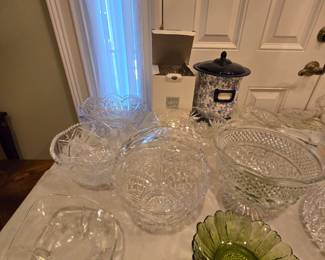 Alot of glassware from the 40's, 50's, 60's