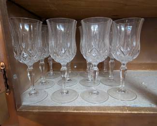 Crystal glasses, set of 12