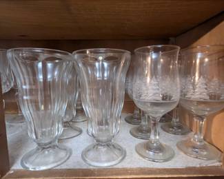 Winter water goblets
Ice cream parfait glasses