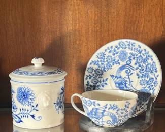 (3pc) Rosenthal Blue & White China