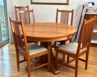 (6pc) STICKLEY FURNITURE DINING TABLE & CHAIRS