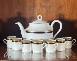 (8pc) Ginori Teapot & Cups