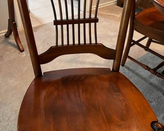 ETHAN ALLEN french country chairs (4) with table