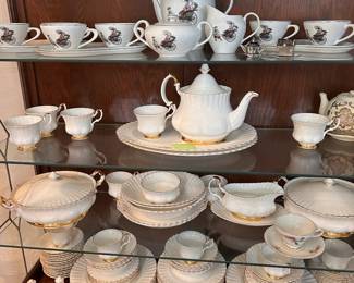 ARITA CHINA (top) and ROYAL ALBERT VAL D'OR