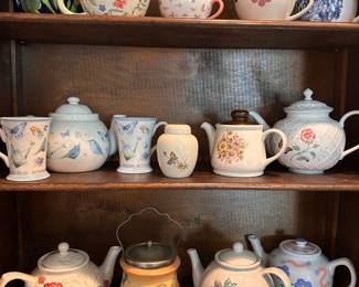 wonderful collection of teapots, lots more throughout